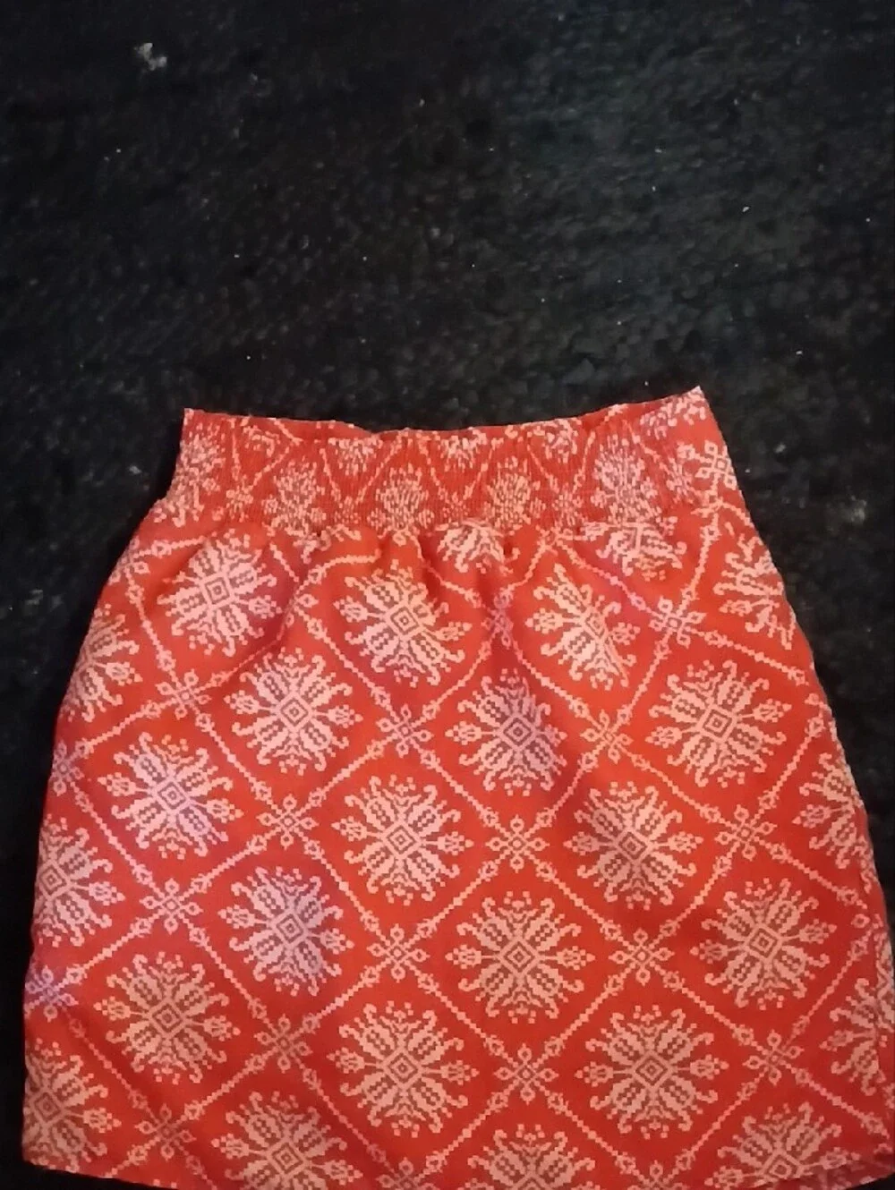 Women's Coral Patterned Casual Skirt Sz Small